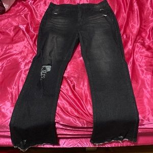 Ash black flare jeans